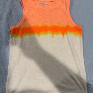 Cat & Jack Orange and Yellow Tie-Dye Tank Top